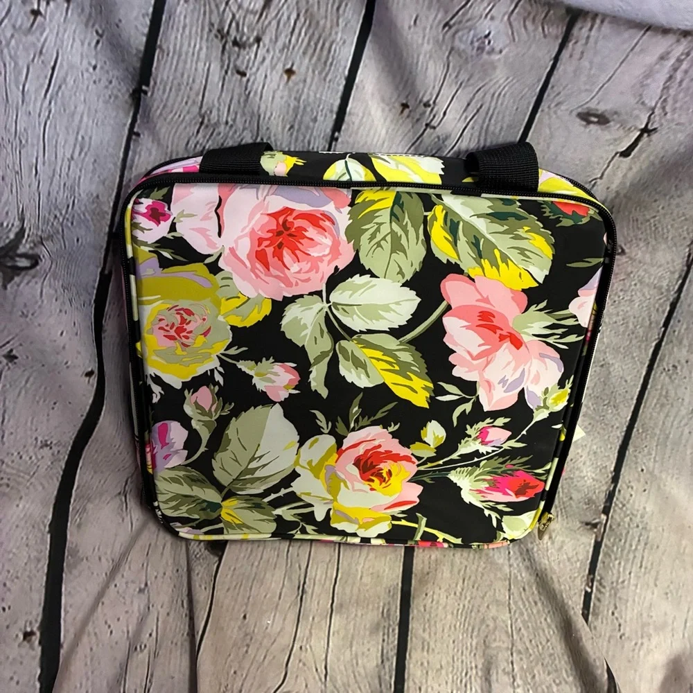 Anna Griffin Annalise Floral Removable Zipper Bag Pouch for Rolling Luggage NWT‎